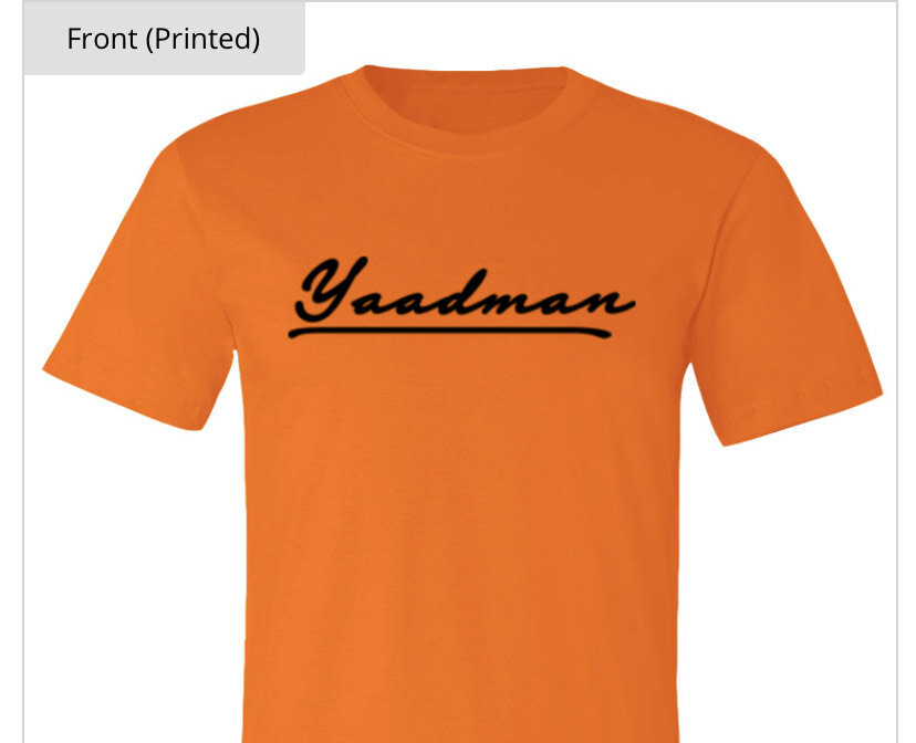 Orange YAADMAN CLASSIC Tee