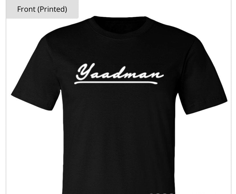 Black YAADMAN CLASSIC Tee