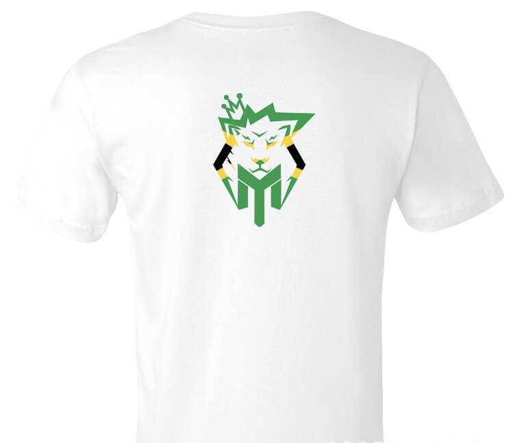 White Yaadman YM & Lion Jamaican Tee