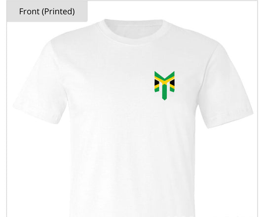 White Yaadman YM & Lion Jamaican Tee